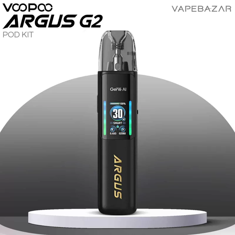 VooPoo Argus G2 Podsystem – Spray Black - Pod Kit / 1100 mAh / 3 ml / USB-C / Spray Black