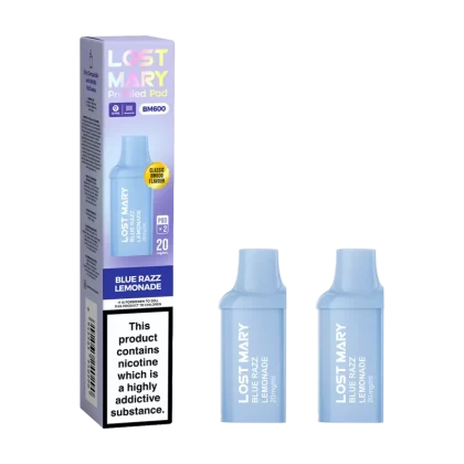 Blue Razz Lemonade Lost Mary BM600 Pods - 20mg - Vape Product (5107C1)