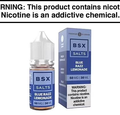 BLUE RAZZ LEMONADE BY GLAS BASIX NIC SALTS 30ML - Vapejuice