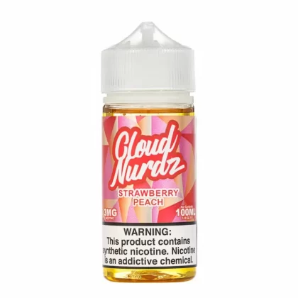 Cloud Nurdz Strawberry Peach 100mL Pre-Steeped Vape Juice