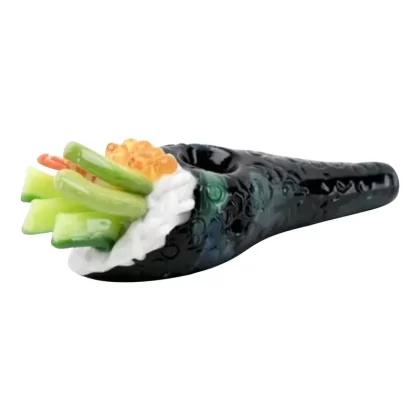 Empire Glassworks Shrimp Hand Roll Sushi Hand Pipe – 6in