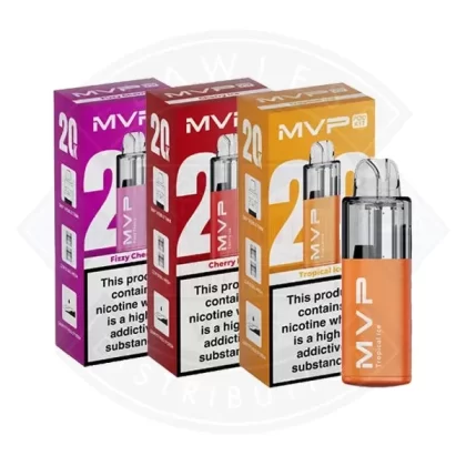 MVP 20K Prefilled Pods - Flavours#Blueberry Raspberry>Blueberry Sour Raspberry>Cherry Ice>Fizzy Cherry>Kiwi Passionfruit Guava>Lemon Lime>Menthol>Mr. Blue>Sour Pineapple Ice>Strawberry Ice>S