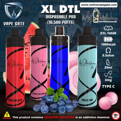 MY SHISHA XL DTL DISPOSABLE POD (16,500 PUFFS) - Grape Aloe / 3 mg