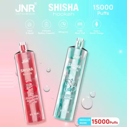 JNR Shisha Hookah 15K Disposable E-Hookah - 15000 Puffs - Love 66 (Passion Fruit)