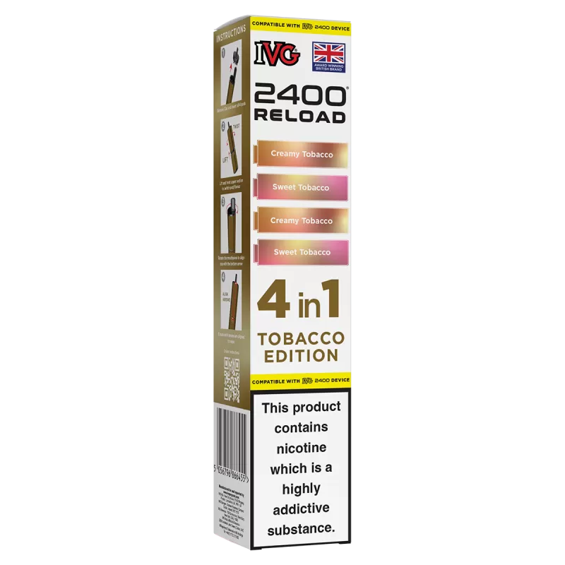 Tobacco Edition IVG 2400 Refill Pods - 20mg - Vape Product (DC8646)