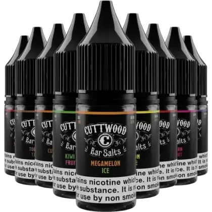 Cuttwood Bar Salts 10ml Nic Salts - Flavour#Apple Peach Cherry>Banana Mega Shake>Bird Berries>Blueberry Blackberry Strawberry>Blue Cola Lime>Blue Rain>Blue Razz Ice>Blueberry Peach Raspberry