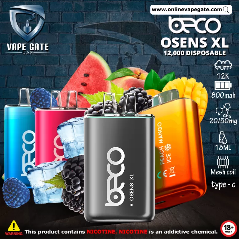 Beco Osens XL Disposable Vape (12,000 Puffs) - 20 mg / Mango Passionfruit Ice