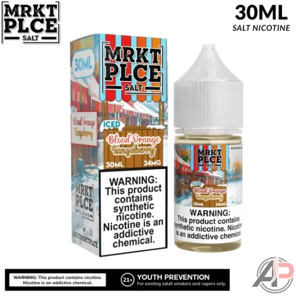 MRKT PLCE Iced Blood Orange Tangoberry Salt Nicotine 30mL - Salt Nicotine 24mg - 30mL, Salt Nicotine 48mg - 30mL