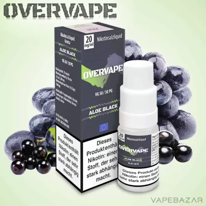 Overvape Nikotinsalz Liquid – Aloe Black - 20mg/ml, 5mg/ml; Glycerin, Cooling Agent