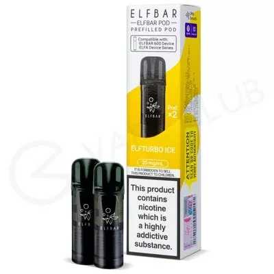 Elfturbo Ice Elf Bar 600 Prefilled Pods - Ecigpremium