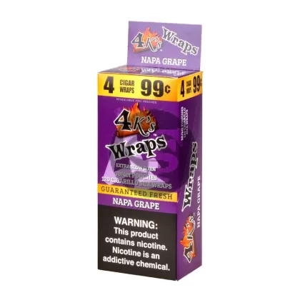 4 Kings Wraps 4 for 99c 30 pack of Napa Grape