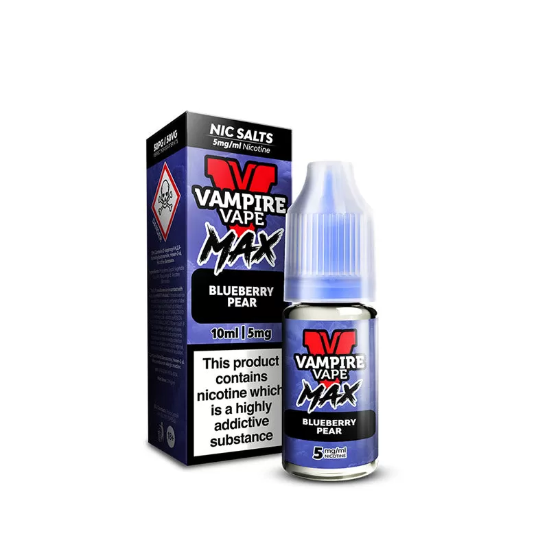 Vampire Vape MAX Blueberry Pear Nic Salt E-Liquid 10ml - 10mg - Image 2