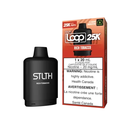 STLTH LOOP 25K Pod Pack - Rich Tobacco - 20 mg/mL (wholeseller) - Excise ON, 20 mg/mL (wholeseller) - Excise NB
