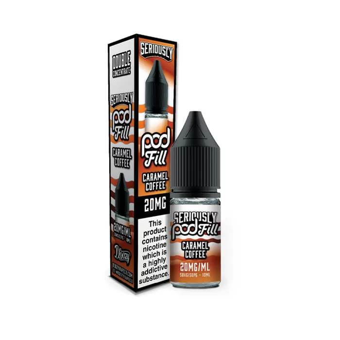 Caramel Coffee Nic Salt E-Liquid by Seriously Pod Fill - 5 mg - Low Strength