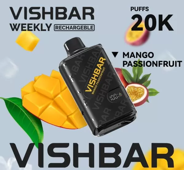 Vishbar Weekly Rechargeable Disposable Vape (20,000 Puffs) - Blueberry Raspberry / 50 mg - Image 2