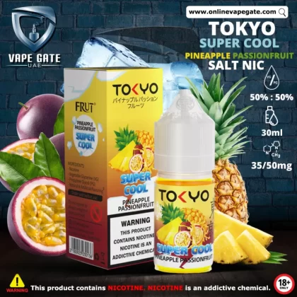 Tokyo Super Cool Pineapple Passionfruit Saltnic 30ml - 30 mg - 30 ml