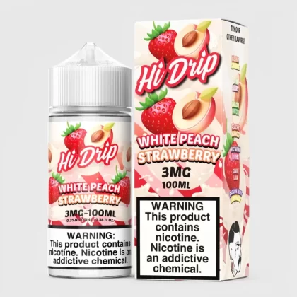 White Peach Strawberry – Hi Drip – 100mL – 3mg/6mg Vape Juice