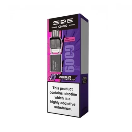 SKE Crystal CL6000 Cherry Ice Nic Salt Vape Pods – CL6000 Series