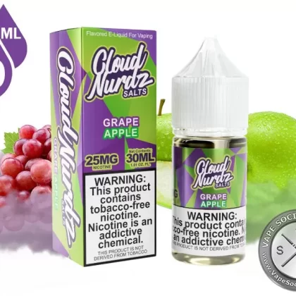 Grape Apple by Cloud Nurdz Salts 30ml - Vape Product, Vape Product (B96D33)