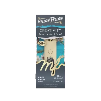 Mellow Fellow Creativity Blend 0.5ml Live Resin Vape – White Widow (Hybrid)