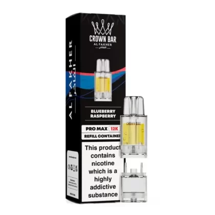Al Fakher Crown Bar Pro Max 12K Prefilled Pod Blueberry Raspberry - Nicotine Strength#20mg (356198) (356198)