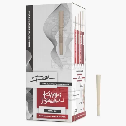 RōL | 1 1/4th Size Pre-Rolled Cones | 84mm – Khaki Brown Paper – 900 Count