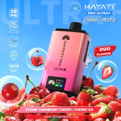 Straw Cranberry Cherry – Cherry Hayati Pro Ultra Plus 25000 Prefilled Pod Kit