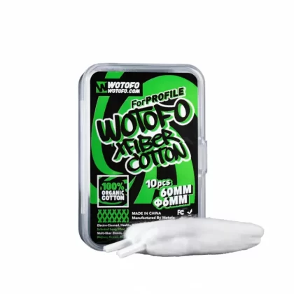 Wotofo Xfiber Electro-Cleaned Organic Cotton 6mm for Profile - Default Title; NexMESH Clapton S 5pcs, NexMESH SS316L 10pcs (32B83E)