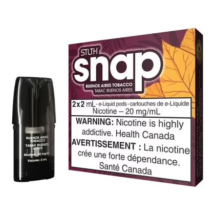 STLTH SNAP E-Liquid Pod Pack – Buenos Aires Tobacco - Nicotine Strength#20mg/ml