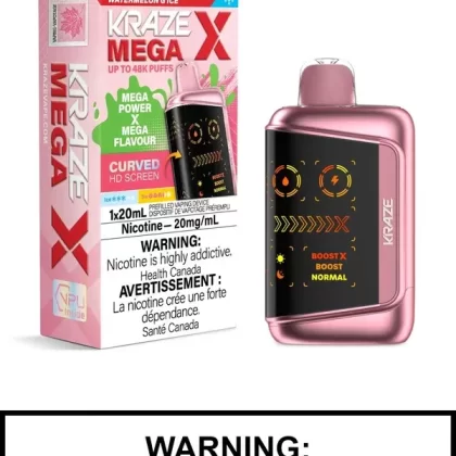 Tangy Strawberry Watermelon G Ice Kraze Mega X Disposable Vape