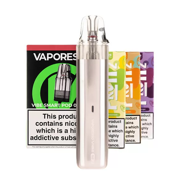Vaporesso Vibe SE 2 Pod Kit Bundle - Gleaming Gold / 0.7/1.0ohm - Image 2