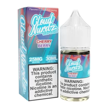 Iced Cherry Berry Synthetic Nicotine E-Liquid by Cloud Nurdz - Size#30ml~Nicotine#25MG>50MG