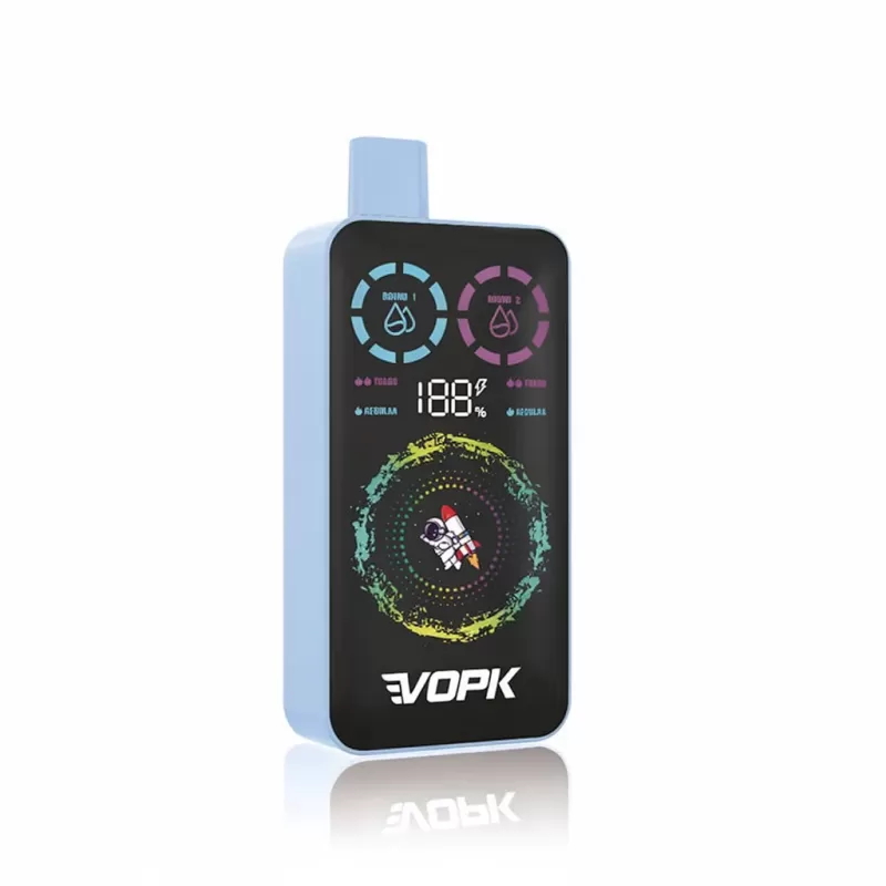 VOPK ULTRA 40K Puff Smart Screen Double Flavor Vape - 1 Box Of 10 Different Flavors, Strawberry Watermelon / Kiwi Passion Fruit Guava; 3-nicotine, 2-nicotine