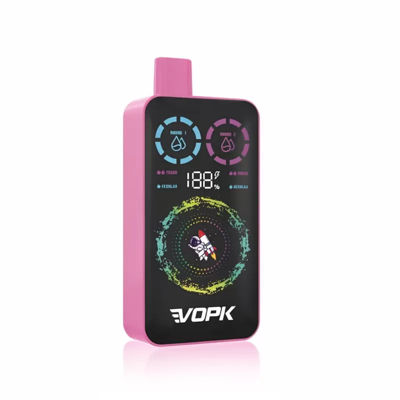 VOPK ULTRA 40K Puff Smart Screen Double Flavor Vape - 1 Box Of 10 Different Flavors, Strawberry Watermelon / Kiwi Passion Fruit Guava; 3-nicotine, 2-nicotine - Image 2