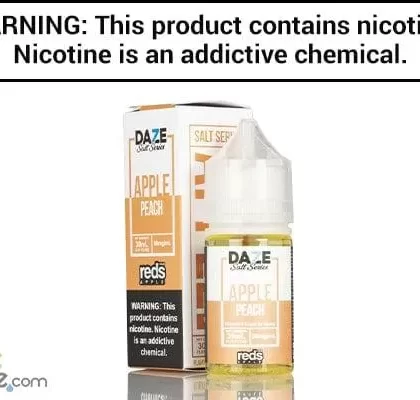 REDS PEACH APPLE BY 7 DAZE SYNTHETIC SALT 30ML - Vapejuice