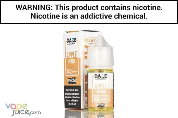 REDS PEACH APPLE BY 7 DAZE SYNTHETIC SALT 30ML - Vapejuice