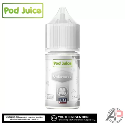 Pod Juice Unflavored Salt Nicotine 30mL - Salt Nicotine 20mg - 30mL, Salt Nicotine 35mg - 30mL
