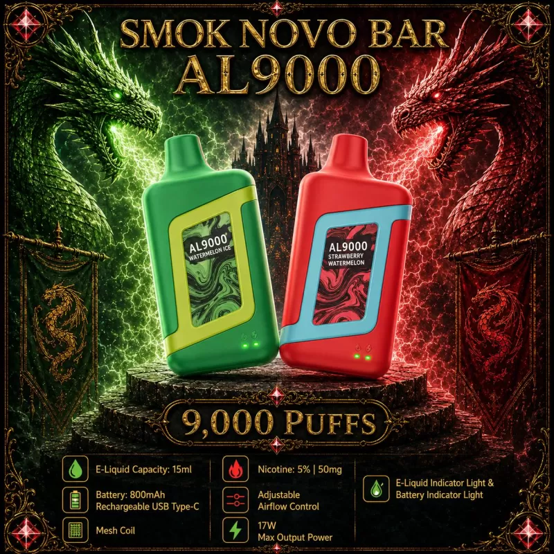 Smok Novo Bar AL9000 - Baja Slushie (WHT Series) / Fresh Mint