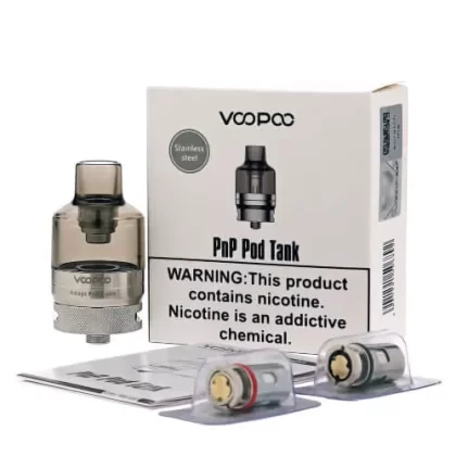 VooPoo PnP Pod Tank - Stainless, Black