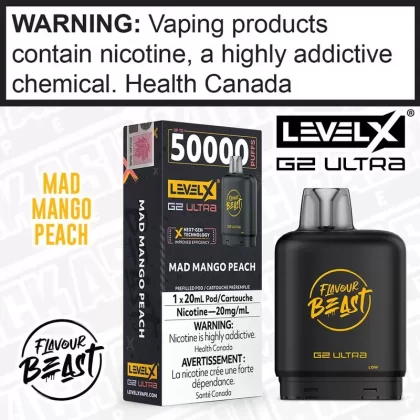 Mad Mango Peach Flavour Beast LEVEL X G2 Ultra POD