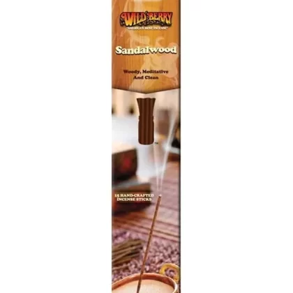 Wild Berry Pre-Packaged Traditional Incense Sticks (15-Pack) - Fragrance#Cherry Vanilla>Dragon’s Blood>Fizzy Pop>Fresh Rain>Ocean Wind>Patchouli>Sandalwood>Vanilla