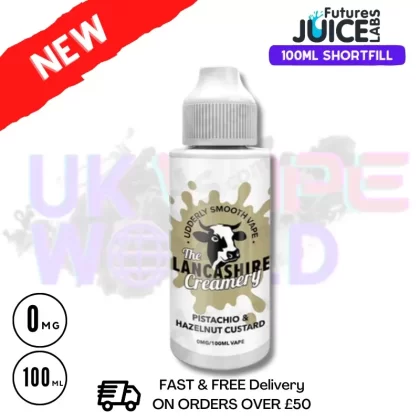 The Lancashire Creamery Pistachio & Hazelnut Custard Eliquid 100ml