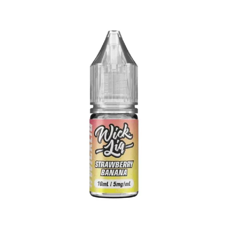 Wick Liq Bar Salt Strawberry Banana Nic Salt E-Liquid - Nicotine Strength#20mg>10mg>5mg (EB797C)