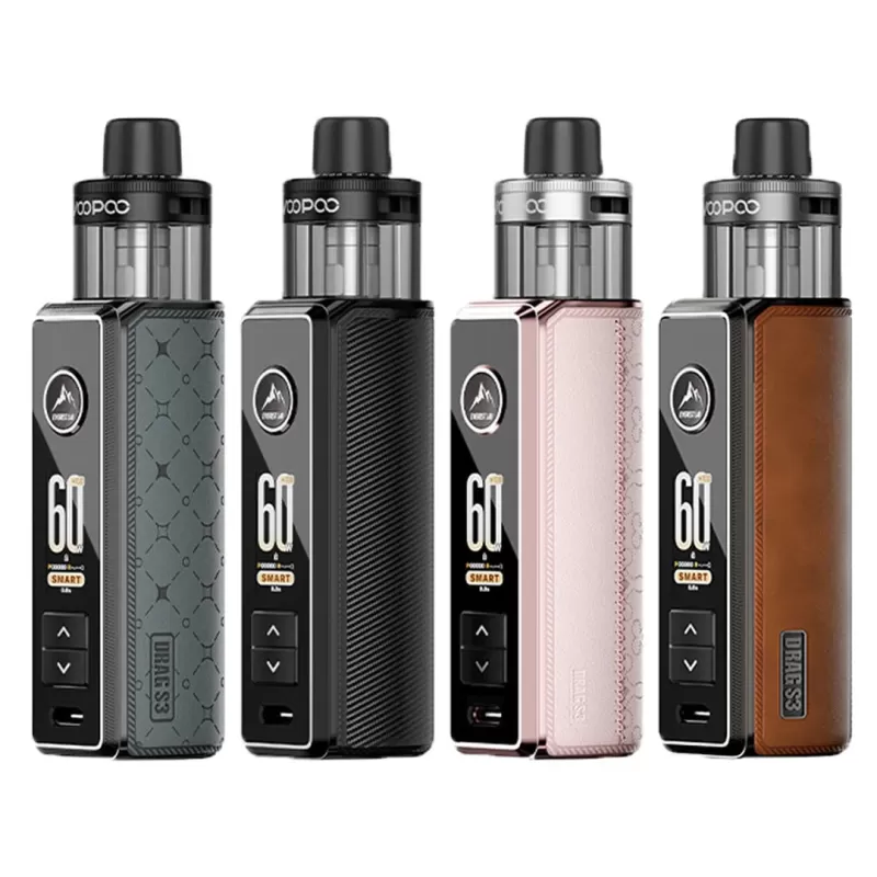 Voopoo Drag S3 Pod Vape Kit - Blue, Brooklyn Gray
