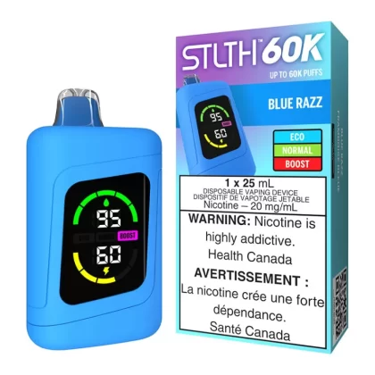 STLTH 60K Disposable Vape Device - Blue Razz - 20mg/ml