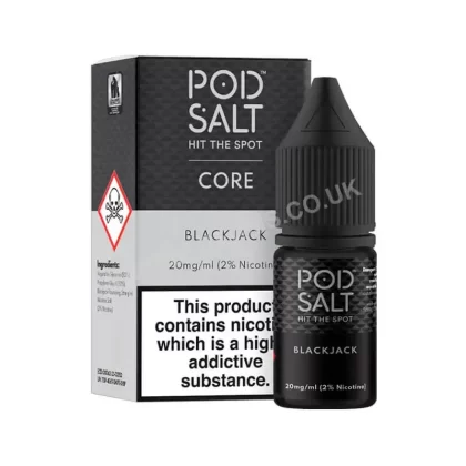 Blackjack Nicotine Salt E-Liquid By Pod Salt Core Range - Vapestreams Co