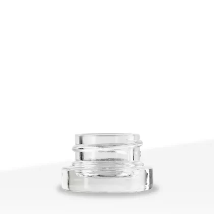 Glass Concentrate Jar | Round Container | 5mL – Clear – 126 Count - Vape Store