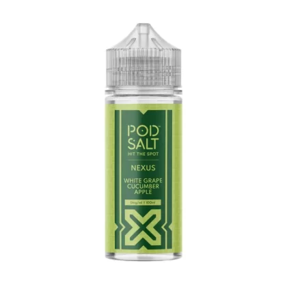 Pod Salt White Grape Cucumber Apple 100ml Vape Juice By Nexus - 1 x 18mg Nic Shot