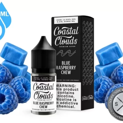 Blue Raspberry Chew Coastal Clouds Salt 30ml - Vape Product, Vape Product