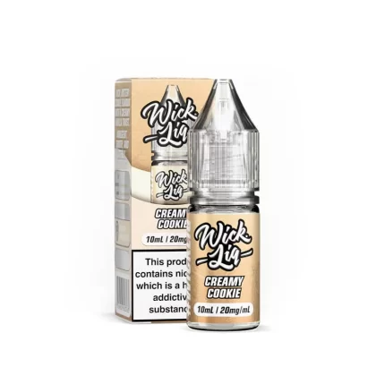 Wick Liq Bar Juice Creamy Cookie 10ml Nic Salts E-Liquid - 10mg